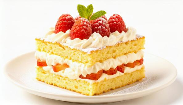 美味しそうなラズベリーのケーキの写真