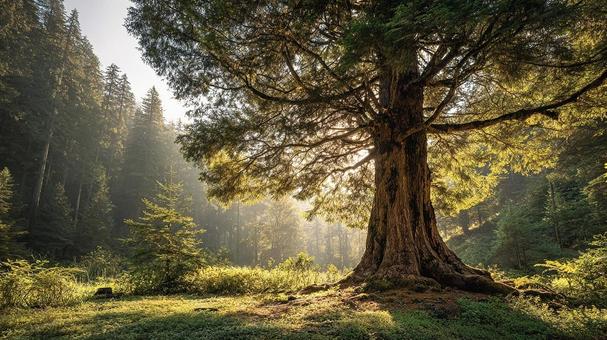 森林の生命力、古木の佇まい 森林の生命力、古木の佇まいの写真