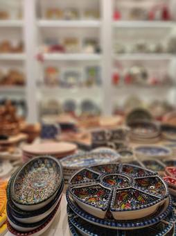 チュニジア食器(縦) チュニジア食器(縦)の写真