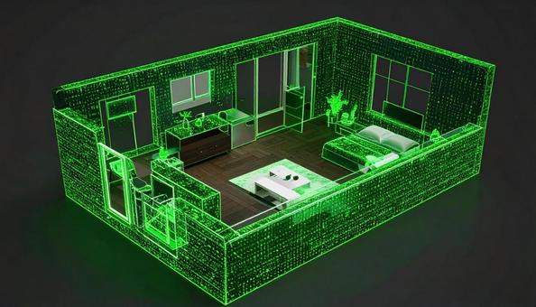 家の点群データの写真