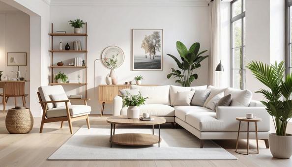 リビング　ソファ　インテリアの写真