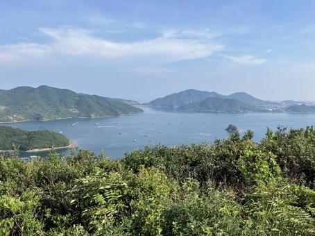 海峡 海峡 遠景,景色,山の写真素材