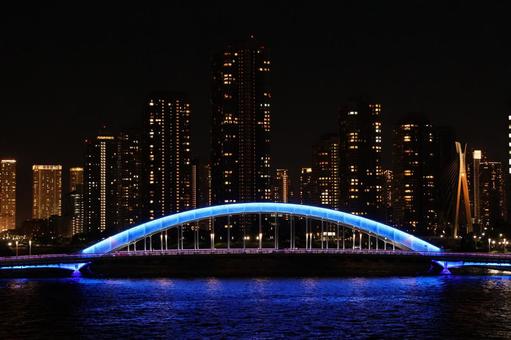 永代橋と佃 永代橋と佃の写真