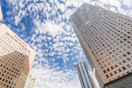 高層ビルと空 高層ビルと空 背景,ビル群,オフィスビルの写真素材