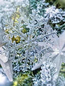 雪の結晶(オーナメント) クリスマス,雪,結晶の写真素材