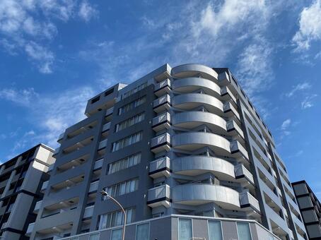 京都市下京区で見かけたマンション外観 マンション,不動産,賃貸マンションの写真素材