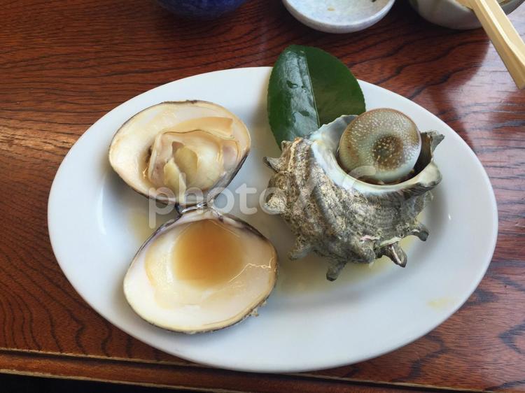 浜焼き はまぐり,さざえ,浜焼きの写真素材