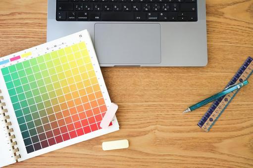 デザイナーの机 デザイナーの机の写真