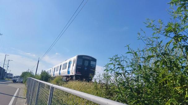 電車　　 電車,地方,風景の写真素材