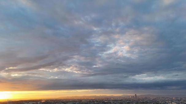 夕方空002 夕方空002 風景,景色,自然の写真素材