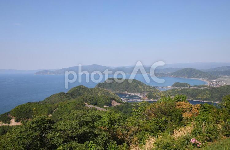 福井県　敦賀湾の景色 日本海,海,絶景の写真素材