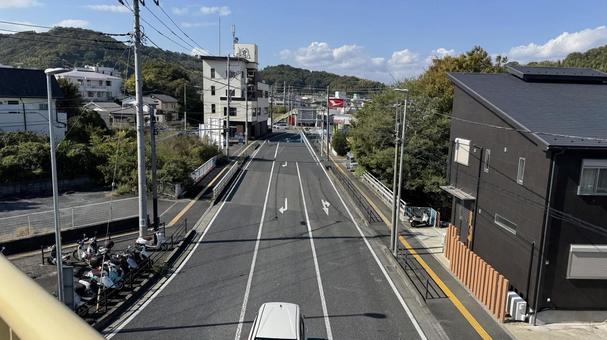 街並み 歩道橋,街並み,市街地の写真素材