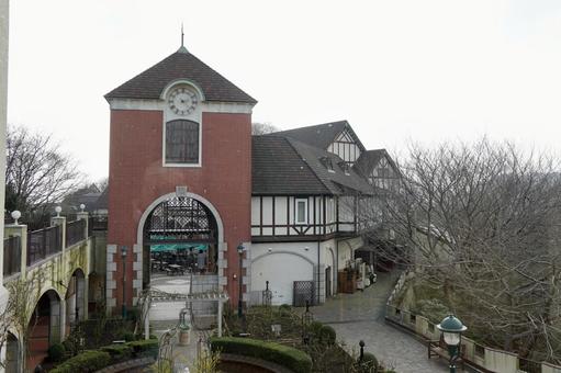 霧に霞む洋館 古い洋館,雰囲気,静かの写真素材