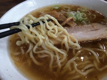 佐野青竹手打ち麺のもちもち食感のラーメン 佐野ラーメン,中華そば,ゐをりの写真素材