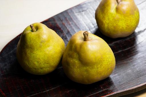 山形県産のラフランス ラフランス,洋梨,秋の写真素材