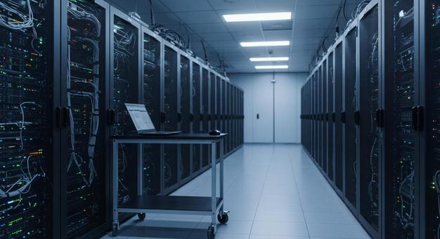 最新のAIデータセンターサーバールーム 最新のAIデータセンターサーバールームの写真