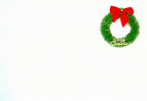 Xmasリース（白バック） クリスマス,リース,白の写真素材