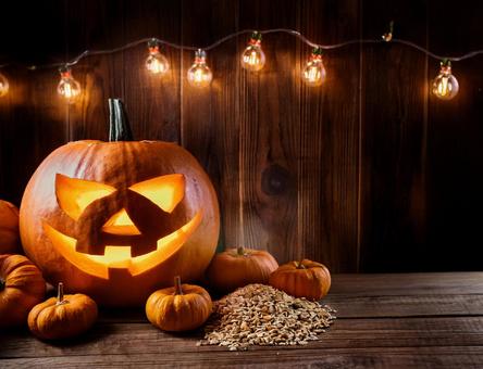 ハロウィンのカボチャのランタンの写真