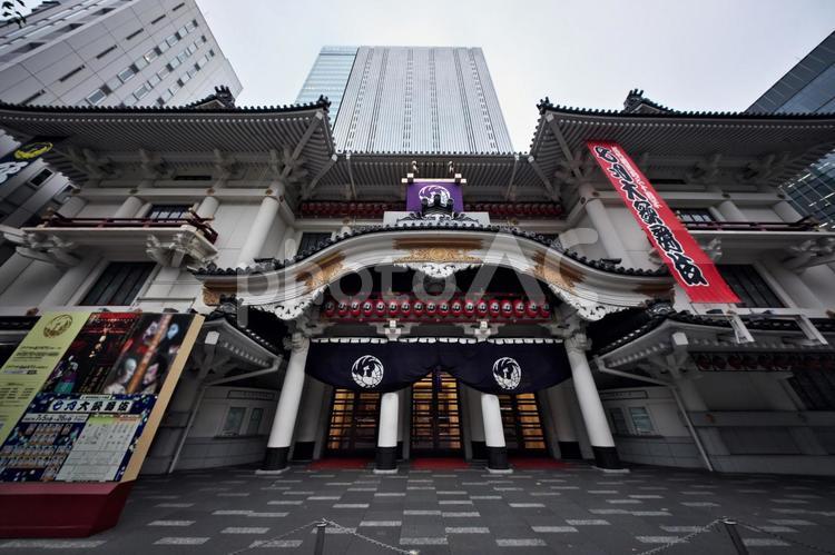 歌舞伎座（アップ） 歌舞伎座,劇場,東銀座の写真素材