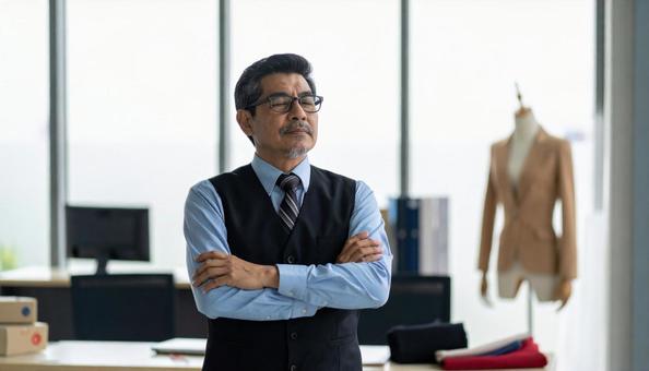 経営不振に腕を組んで悩む中小企業の社長 経営不振に腕を組んで悩む中小企業の社長の写真