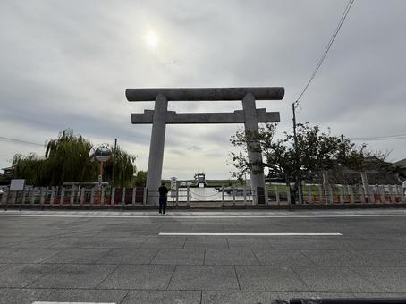 息栖神社　一の鳥居の写真