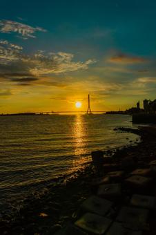 【台湾】淡水の綺麗な夕日 【台湾】淡水の綺麗な夕日の写真