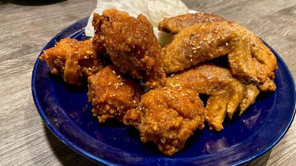 北九州お福の唐揚げ皿盛り 北九州お福の唐揚げ皿盛り 唐揚げ,お福,北九州の写真素材