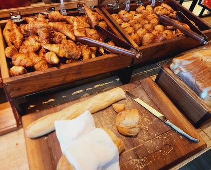 Bakery Bakery クロワッサン,バゲット,マフィンの写真素材