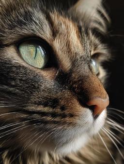 猫の顔のアップ 猫の顔のアップの写真