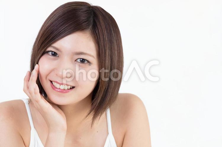 スキンケアイメージ 女性,ビューティー,メイクアップの写真素材