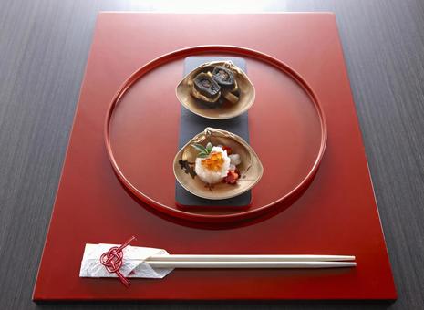 ワビサビの効いたおせち料理 ワビサビの効いたおせち料理 お節料理,正月,お盆の写真素材