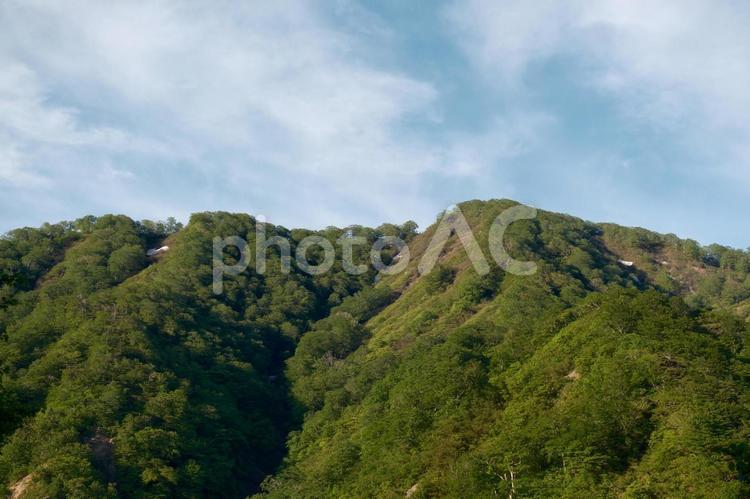 秘境のきれいな山の風景　 山,秘境,秋田の写真素材