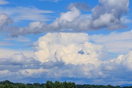 青空と雲 青空,雲,白い雲の写真素材