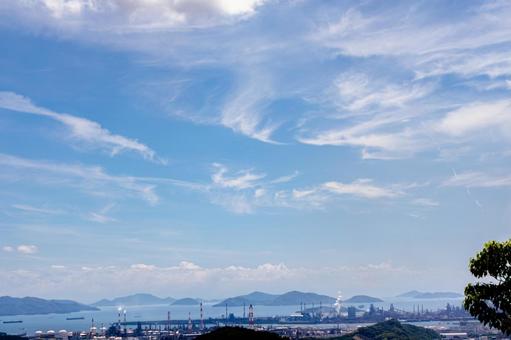 種松山展望台 種松山展望台 種松山展望台,工場,風景の写真素材