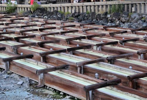 Photo, kusatsu onsen, hot water field, kusatsu, 