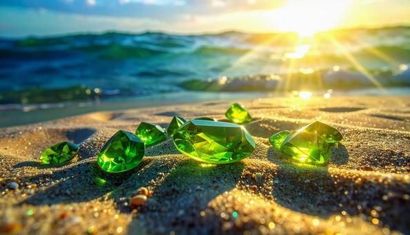 海辺のエメラルドグリーンジュエル 海辺のエメラルドグリーンジュエルの写真