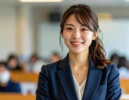 ビジネスマナー講座に参加する女性 ビジネスマナー講座に参加する女性の写真