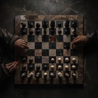 思考を巡らせるチェスゲームの瞬間 思考を巡らせるチェスゲームの瞬間の写真