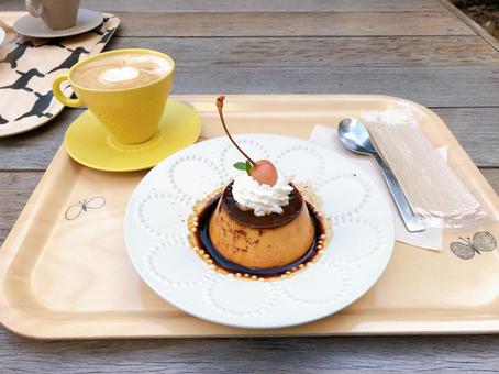 プリンとコーヒー プリンとコーヒー プリン,コーヒー,puddingの写真素材
