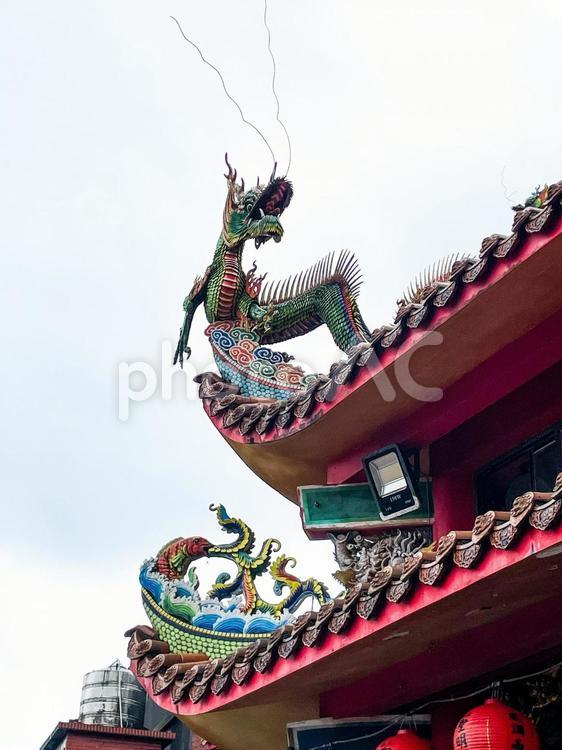 台湾の九份の聖明宮 台湾,台北,風景の写真素材