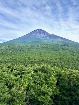 大空と初夏の富士山 大空と初夏の富士山の写真