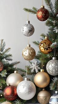 クリスマスツリー オーナメント アップ クリスマスツリー オーナメント アップの写真