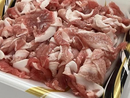 豚こま肉 豚こま肉 お肉,しゃぶしゃぶ,カットの写真素材