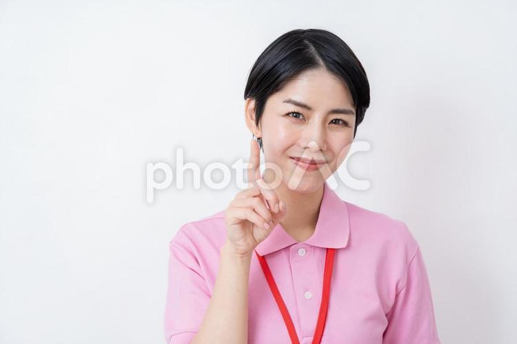 提案する介護士の女性。 提案,介護,介護福祉士の写真素材