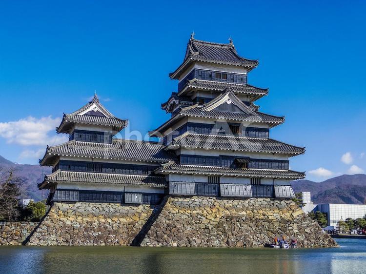 【長野県】国宝・松本城 松本城,長野県,天守閣の写真素材