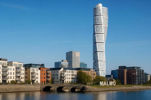 スウェーデン・マルメの街並み・北欧・風景の写真
