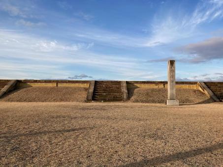 平城宮跡第二次大極殿 平城宮跡,平城宮,平城京の写真素材
