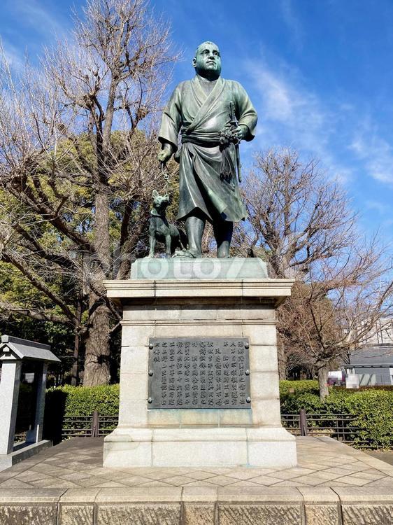 東京風景・上野公園 上野公園,上野恩賜公園,西郷隆盛像の写真素材