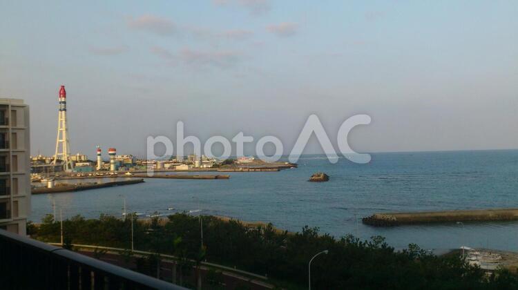 沖縄の風景 沖縄,海,空の写真素材