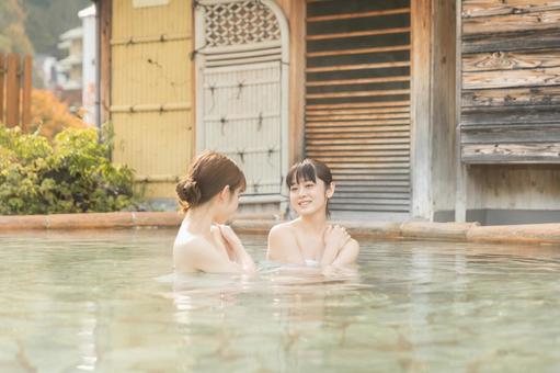 温泉女子イメージ 温泉女子イメージ 女性,温泉,人物の写真素材